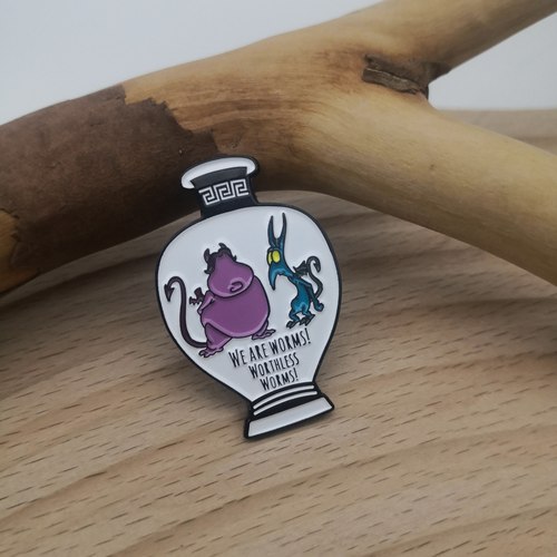 大力士冥王哈迪斯的手下动画片反派角色痛苦和慌张周边金属徽章