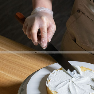 蛋糕卷抹平刀 10英寸木柄奶油抹刀 不锈钢蛋糕裱花刀