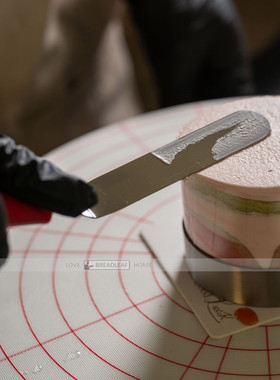 迷你蛋糕奶油抹刀 红色手柄不锈钢 裱花刮刀