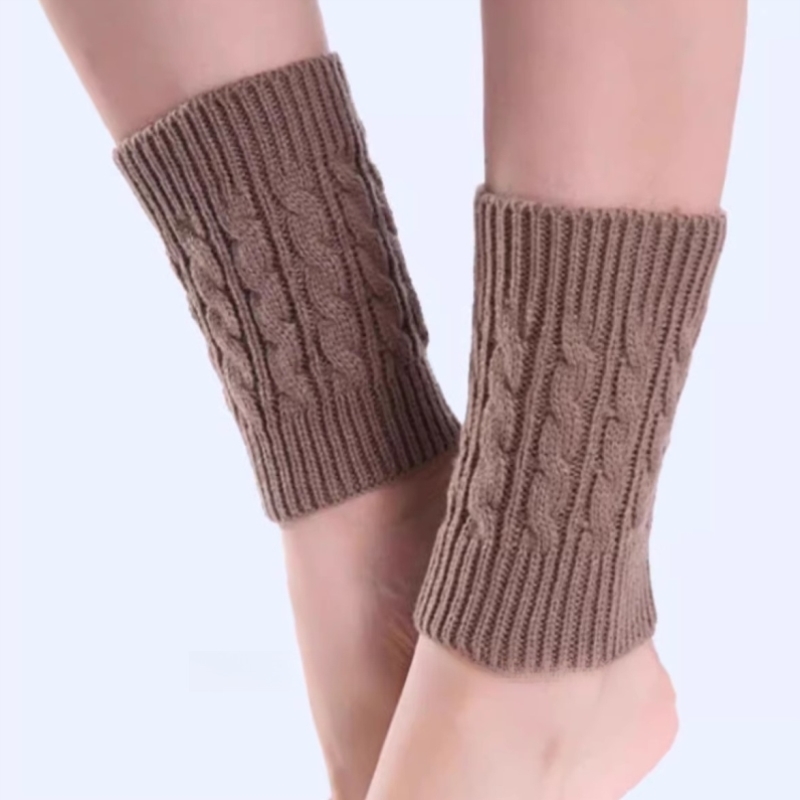 护脚脖套欧美针织暖腿套靴套毛线护腿袜套护小腿护脚腕子护踝保暖