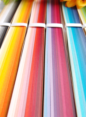 TANT日本千色纸/丹迪纸 39cm衍纸条六色系可组渐变 3/5mm  68包邮