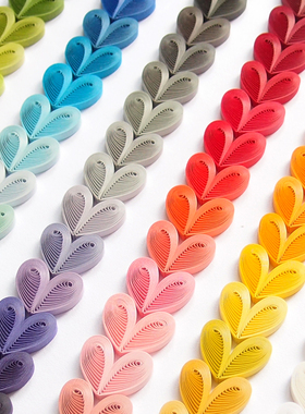 向日葵衍纸 衍色111色衍纸条纯色 39cm50条单色卷纸 1.5/3/5/10mm