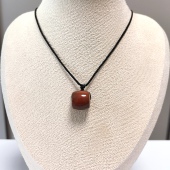 滚运珠锁骨链15 D1384 天然南红桶珠吊坠 14.5mm