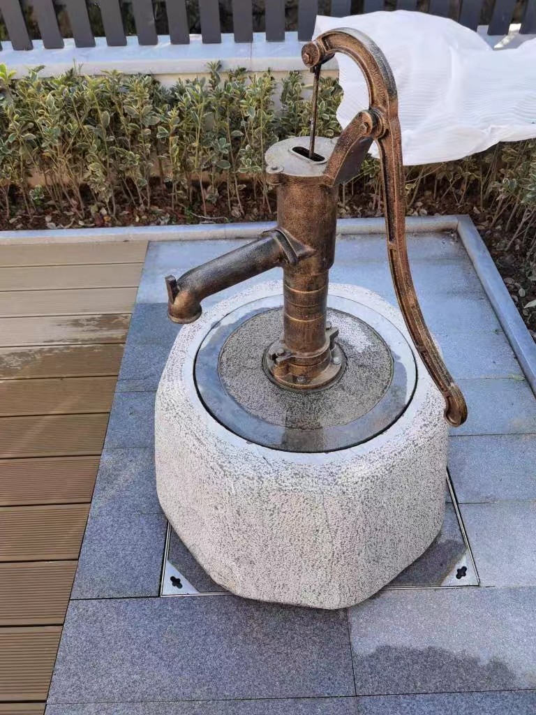 压水井手动摇水泵铸铁井头家用抽水泵压水机花园压水泵