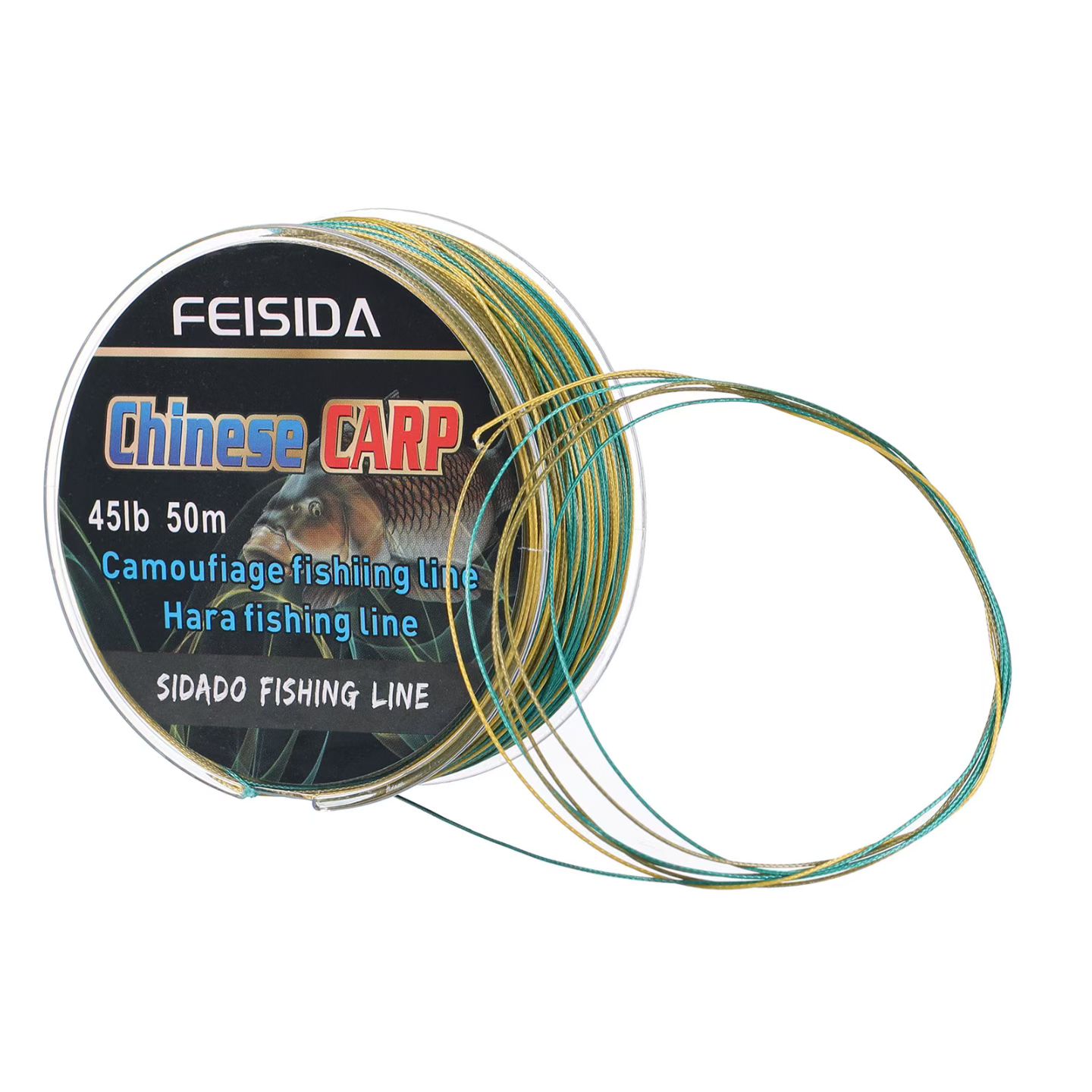 FEISIDA新款欧鲤钓子线50米半硬子线35IB 45B远投海杆绑钩线变线
