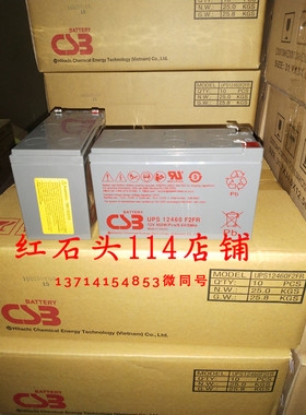 进口 全新原装正品 CSB UPS 12460F2FR 12V9AH蓄电池 UPS电梯电瓶