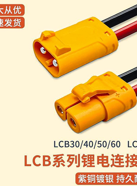 Amass LCB系列两极插头-M/F LCC三极连接器40 50航模电调充电电池