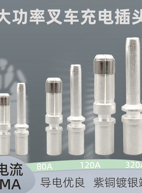 林德80A160A320A150V适用永恒力杭叉车连接器接线紫铜镀银端子