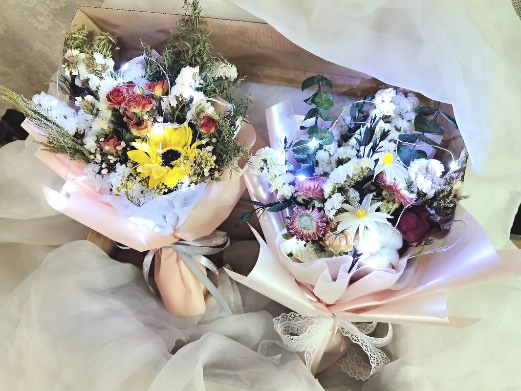 教师节礼物ins森系干花满天星向日葵玫瑰生日花束生日礼物闺蜜