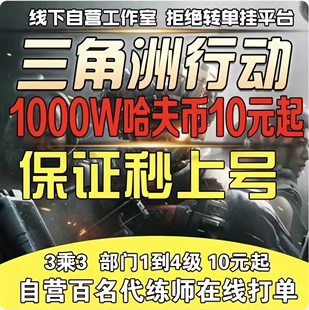三角洲行动哈弗币跑刀代打3×3保险箱代练等级任务