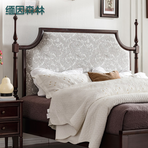 缅因丨伊丽莎白床黑胡桃色