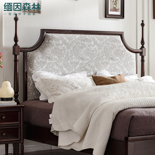 缅因丨伊丽莎白床黑胡桃色