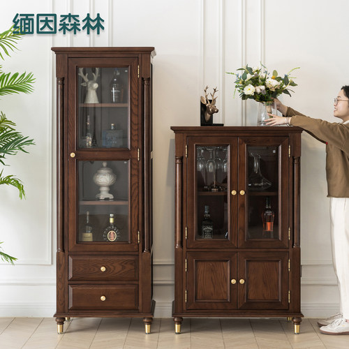缅因森林丨轻奢高矮边柜电视边柜