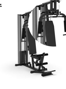 吉优 综合训练器多功能家用商用健身器材 单人站 JY-7201A 黑色