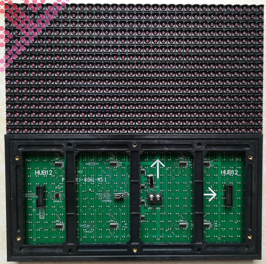 p10单红全户外led屏单元板 室外p10单红色显示屏模组防水高亮优质