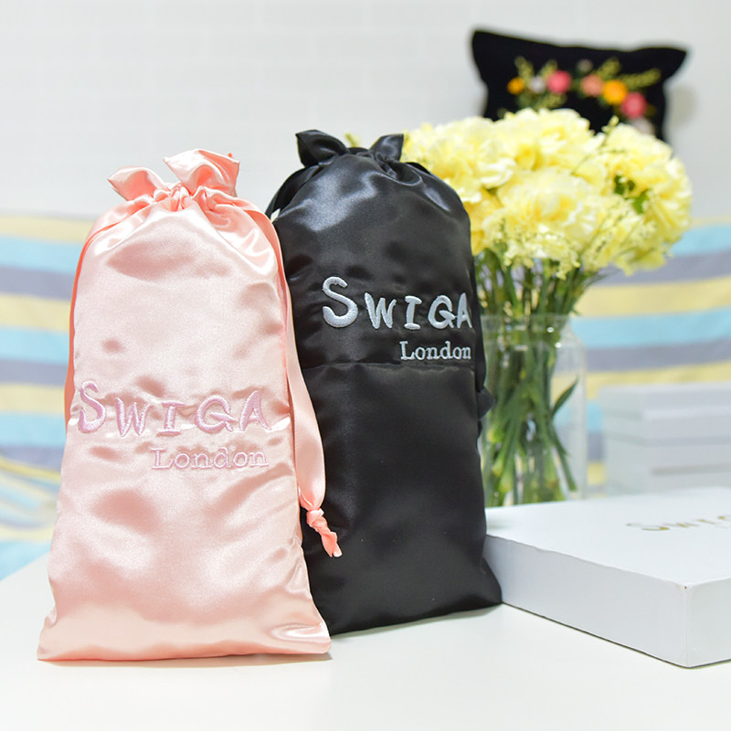 舞蹈鞋收纳袋swiga缎面软鞋袜抽绳包装束口袋礼物赠送人情侣定制