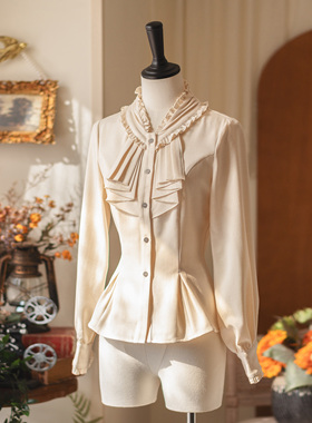 【森林知秋】森林衣橱原创收腰衬衣CLA复古典优雅