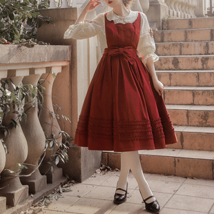 lolita CLA系优雅JSK日常纯色长裙现货套装 森林衣橱原创 乖乖崽