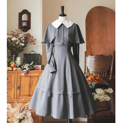 森林衣橱原创秋冬古典法式连衣裙