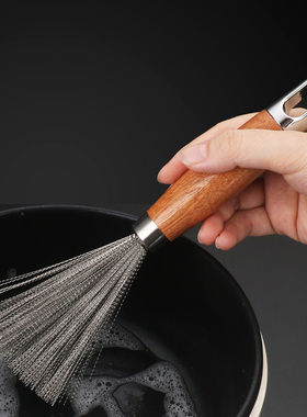 304不锈钢厨房长柄钢丝新款多功能灶台洗锅碗锅刷可挂式厂家