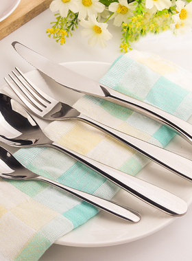 创意不锈钢西餐餐具套装 西餐刀叉两件套 牛排刀叉勺三件套