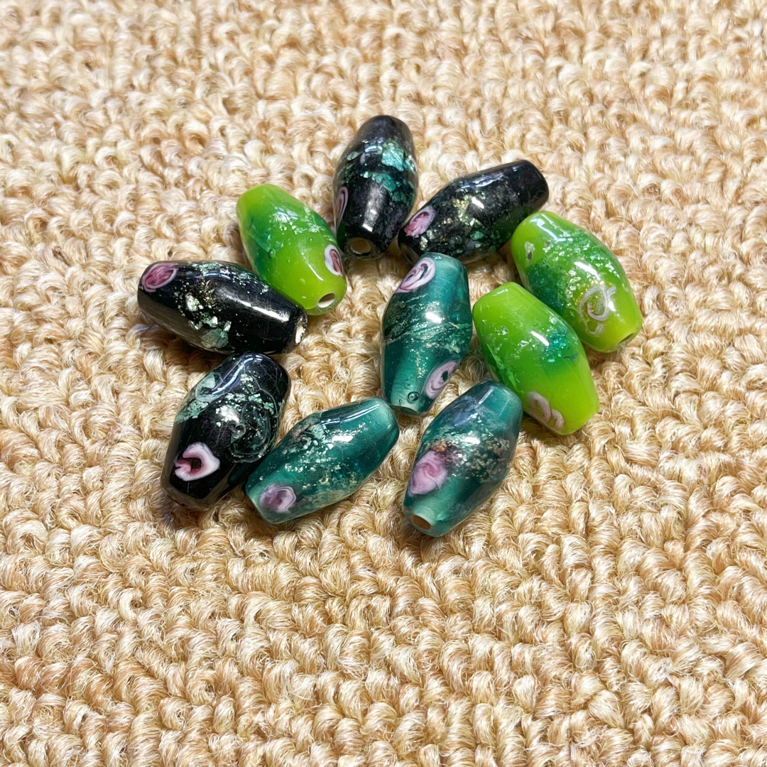 质感精品复古焕彩琉璃珠散珠手串项链配件diy材料包手链串珠饰品