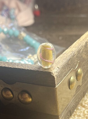 高端金箔琉璃珠子手工串珠材料米珠diy饰品配件首饰隔珠隔片招财
