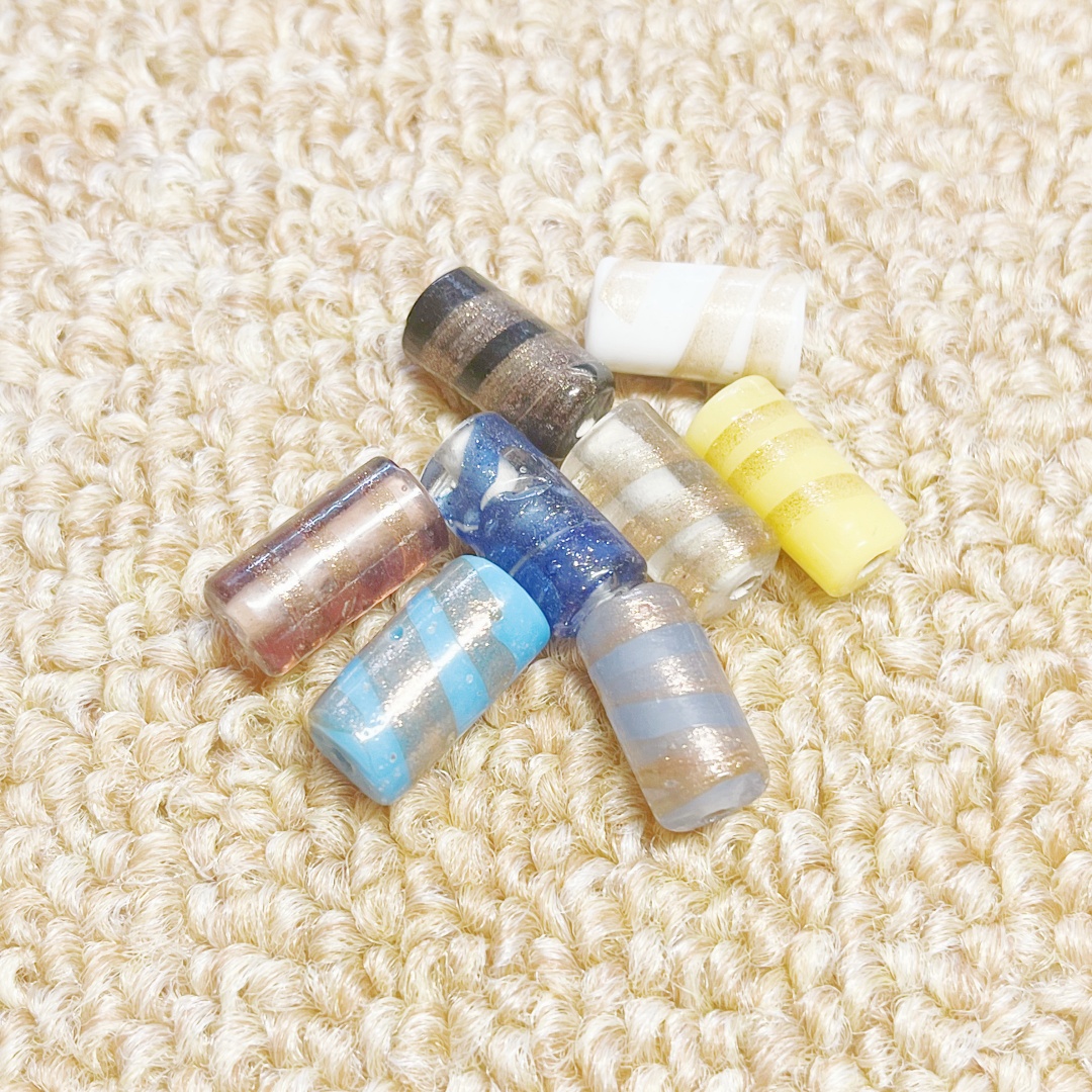 古法老琉璃饰品配件散珠DIY烟灰金沙古法珠子古风手串满天星圆珠