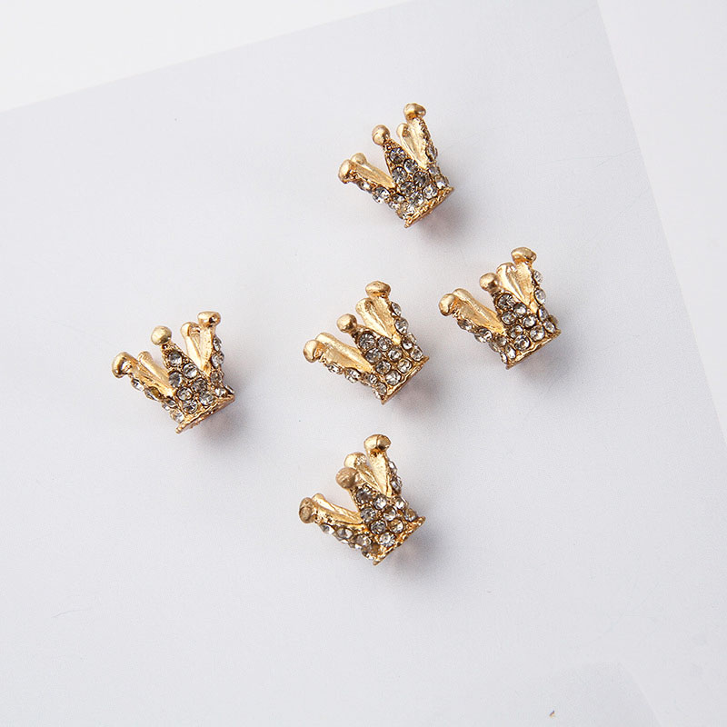 水钻满钻小皇冠儿童发饰diy永生花婚礼饰品合金配件生日装饰头饰