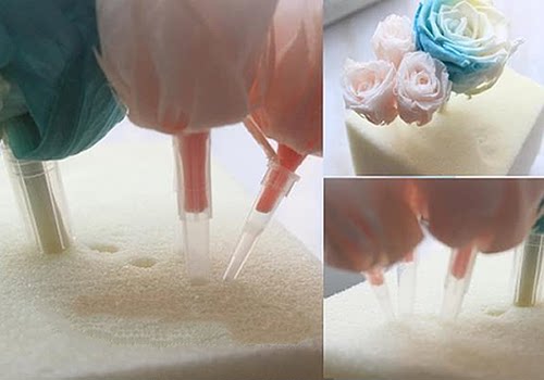 固定器塑料花托花掌柜永生花DIY