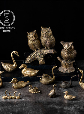 欧美黄铜动物摆件西洋古董