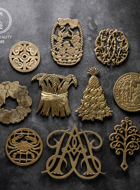 复古风黄铜旧物vintage西洋古董