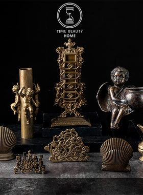 欧美黄铜摆件软装西洋古董