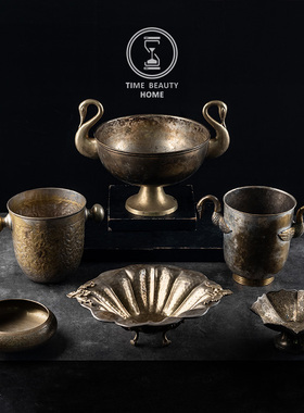 黄铜果盘果篮花器冰桶