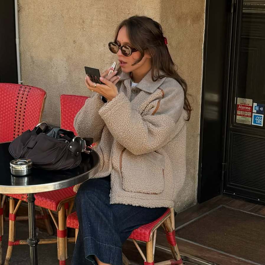 在途 法国sessun 宽松纽扣落肩设计夹克外套 Icy rocky