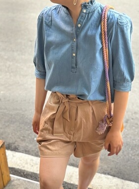 5折国现 |法国Petite Mendigote 法式复古泡泡袖上衣衬衫 BERTHA