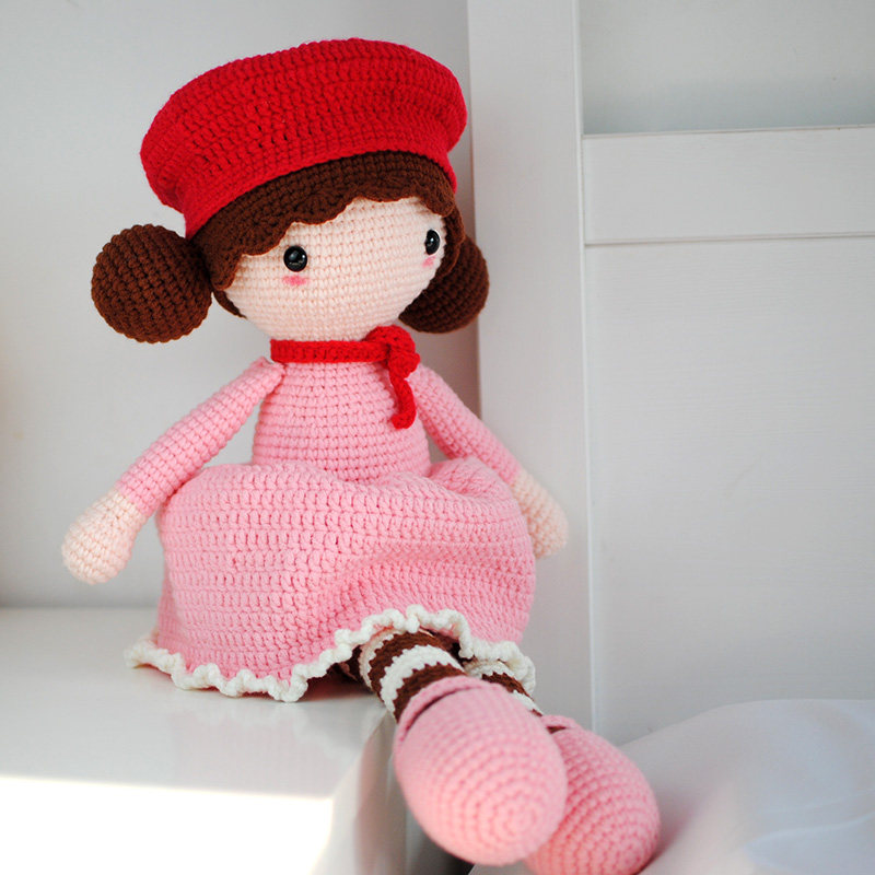 手工编织diy贝蕾帽女孩材料包自制勾针毛线玩偶送女友礼物牛奶棉,服饰配件/皮带/帽子/围巾,DIY编织材料包,淘宝优惠券,粉丝福利购,淘宝优惠卷