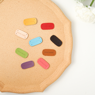 手工制作布标布贴服饰diy标签hand made毛衣帽子围巾鞋包真皮标牌