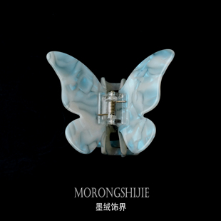 超仙蝴蝶发抓亚克力花纹抓夹女时尚发饰芭蕾风新款发夹