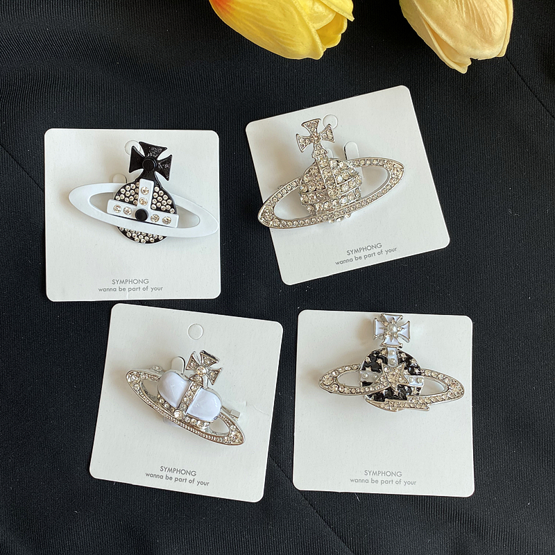 日韩新款闪钻星球土星满钻胸针