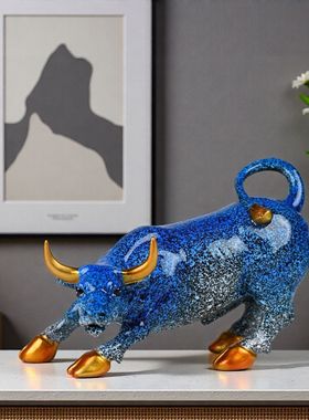 热销华尔街牛桌面摆件创意美元牛装饰书房玄关办公室桌面摆件