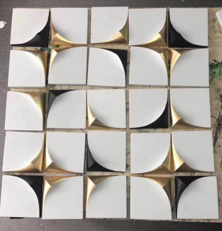 北欧背景墙艺术异形立体客厅工艺装置画客厅酒店大堂现代高端电镀