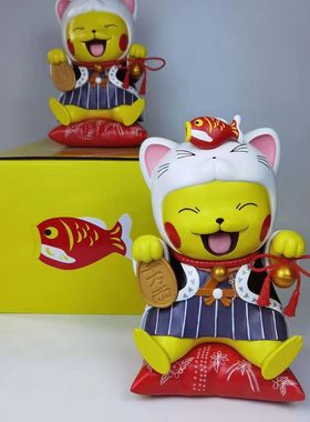 招财猫雕塑手办儿童玄关ins摆件