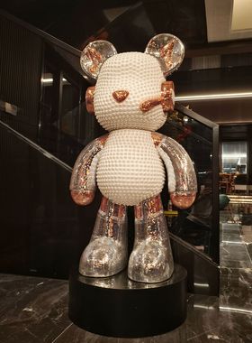 创意DJ熊带音响大型落地摆件客厅电视柜酒店大堂别墅家居装饰品