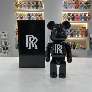bearbrick黑色R暴力熊积木熊公仔手办潮流摆件桌面模型送礼物