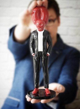 绅士气球单身摆件雕塑儿童