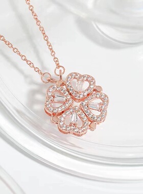 铜合金项链女满锆轻奢风锁骨链一款两戴首饰D135M