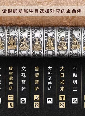 本命佛心经招财护佑轻奢指环