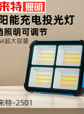 波莱特太阳能充电投光灯手提户外照明灯野营露营灯太阳能灯庭院