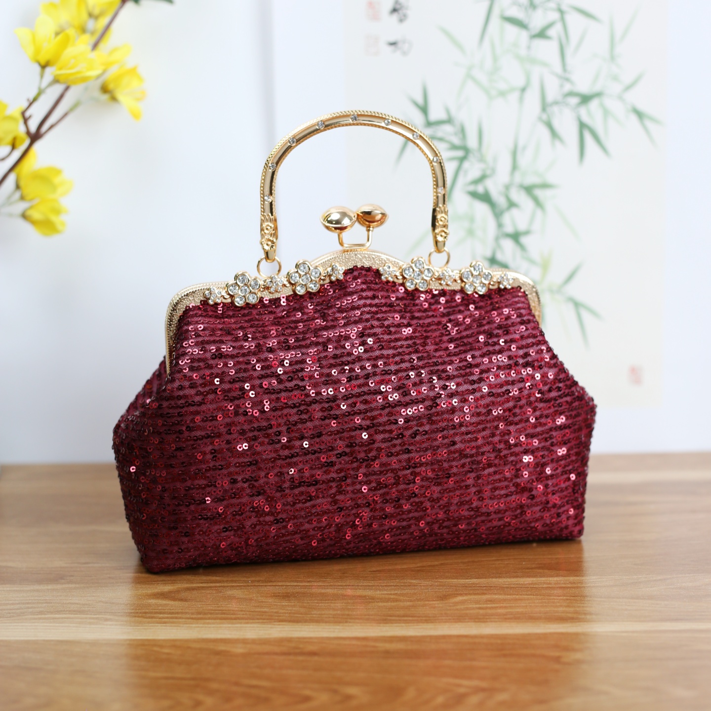 高级感宴会喜妈妈婚礼包包